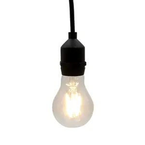 Support de lampe d'extérieur 2M IP44 étanche E27/E26 Edison ampoules rallonge Globe pour mariage noël prise de lumière étanche