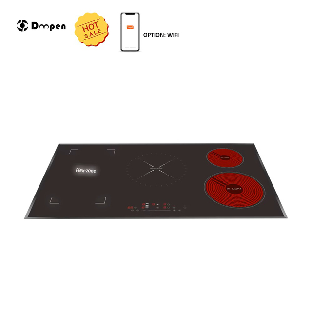 Electric Induction Cooktop with 5 Burners Flex Zone and Built-in Hybrid Hob Half-Bridge Technology 3 Year Warranty