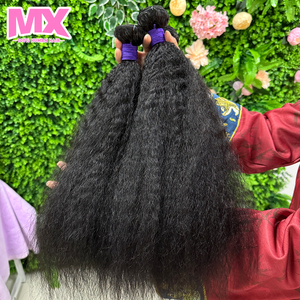 Extensiones de Cabello Humano Liso <span class=keywords><strong>Yaki</strong></span>, Grado 12A, Cabello Virgen Indio con Cutícula Alineada, Sin Procesar, Doblemente Estirado, Extensiones de Cabello Liso Rizado - Product Image 3