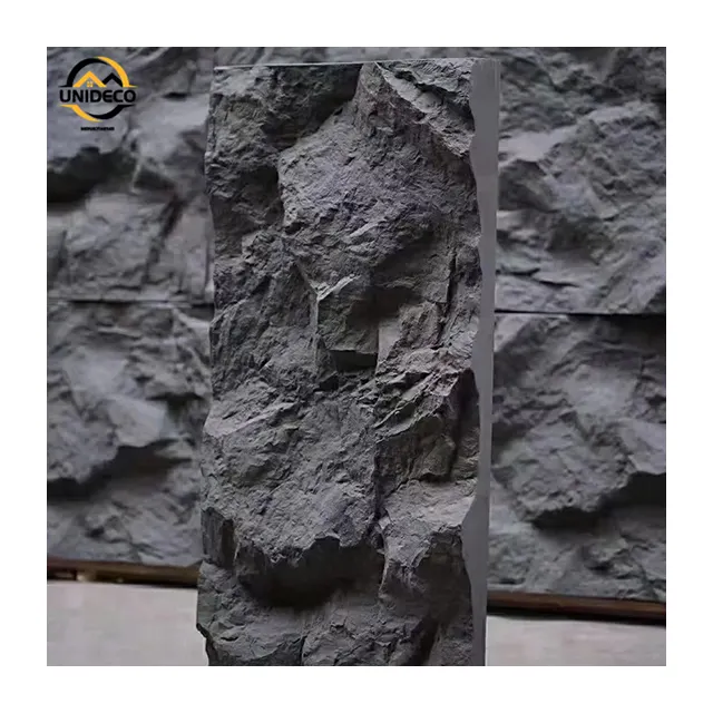 Artificial Stone For Villa Pu Polyurethane Stone Materials Decorative Pu Faux Stone Wall Panels Decor 1200*600mm