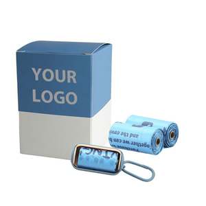Fabricants de rouleaux de sacs à déchets pour animaux de compagnie biodégradables, sacs à excréments jetables compostables pour chien, boîte d'emballage personnalisée - Product Image 1