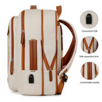 Mochila para Computadora Portátil, Resistente al Agua, con Puerto USB, para Viajes de Negocios, para Hombres y Mujeres