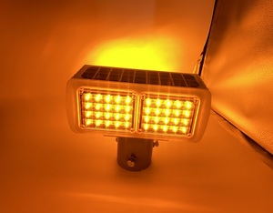 Hai Mặt năng lượng mặt trời Powered Led giao thông ánh sáng đường nhấp nháy tín hiệu ánh sáng ngoài trời cảnh báo đèn - Product Image 6