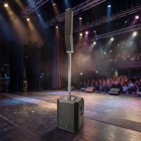 Système de haut-parleurs colonne actifs en bois CRONUS-15A VIA de 15 pouces, classe D, Bluetooth TWS, haut-parleur PA professionnel pour scène, église, événement