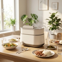 1,8L Tragbarer Elektrischer Kochtopf, Elektrischer Speisewärmer, Antihaftbeschichteter Chafing Dish, Elektrischer Multikocher