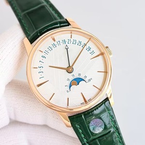 Montre-bracelet de luxe haut de gamme pour homme, phase de lune rétrograde, date, boîtier en acier or rose, modèle 2026, tendance, élégante, pour élite masculine - Product Image 2