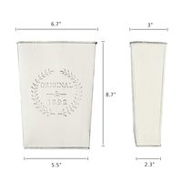 Pot de fleurs mural en métal gris moderne avec finition galvanisée, jardinière en fer pour la décoration intérieure/extérieure de la maison et du jardin