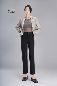 2025 personalizzazioni da donna pantaloni a vita alta pantaloni dritti Casual da donna ufficio estate slim fit da ufficio abiti da ufficio pantaloni formali - Product Image 3