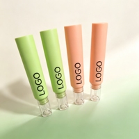 Tube cosmétique vide compressible 10ml 80ml vert pêche mat avec capuchon transparent pour brillant à lèvres, huile à lèvres, crème pour les mains, logo personnalisé
