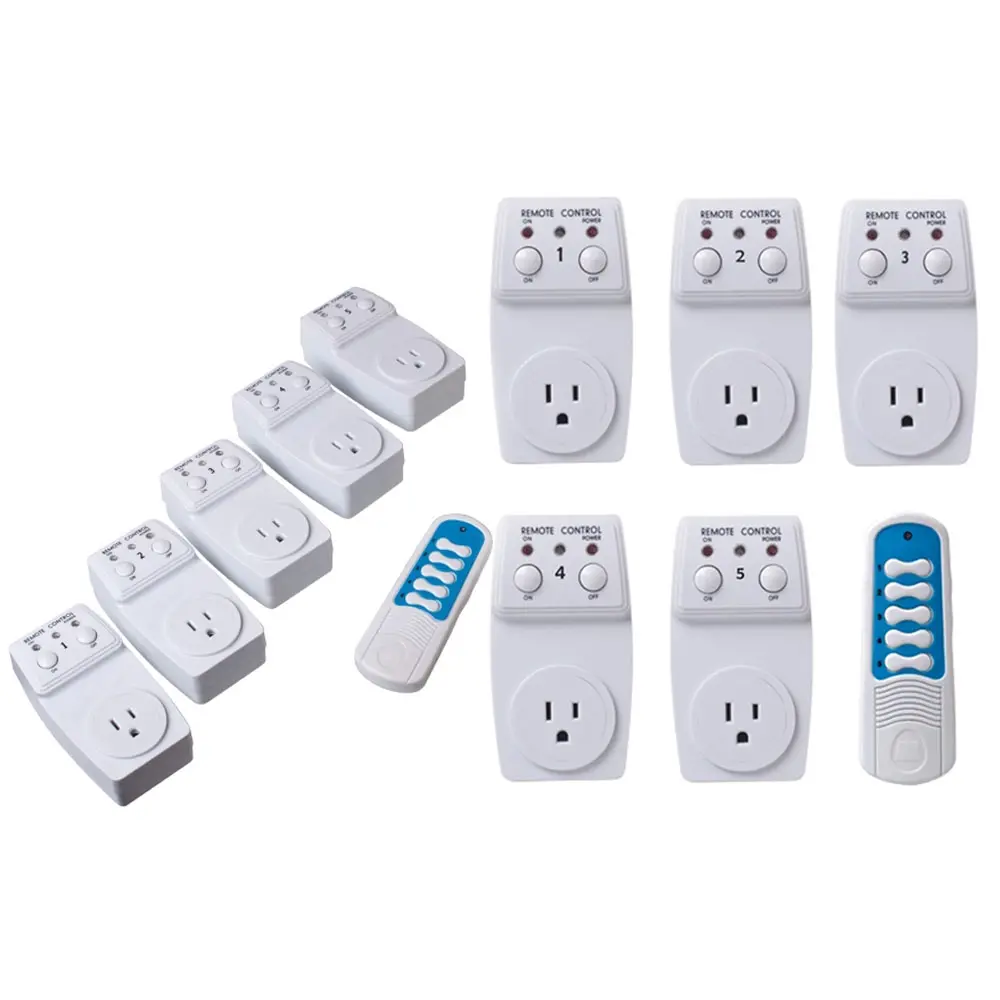 Remotely Control Power AC Electrical Switch Socket Plug On and Off For Indoor Home Light, Lamps, Appliance Wall Switch