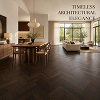 Parquet en bois multicouche 600x92mm, chevrons en olivier et teck, bois d'ingénierie brossé antidérapant, planches de parquet ENF Eco