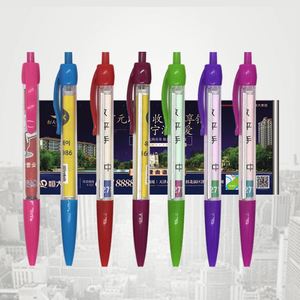 23 Custom Personalized Branded Promotional Ballpoint <b>Pen</b> Give Aways <b>White</b> Clear Messager Pulling Banner Ball <b>Pen</b> With Custom L - Product Image 1