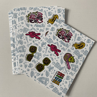 Feuilles d'autocollants adhésifs en vinyle personnalisés, imprimés, imperméables, formes personnalisées, découpés à la forme ou semi-découpés pour la décoration