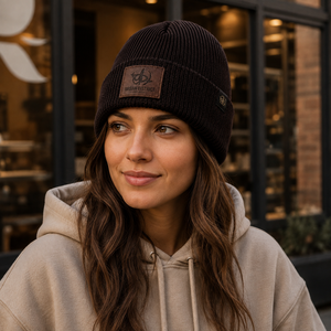 Custom Made Tweed Knit Beanie OEM Embroidery Silicone Label High Quality Unisex Warm Wholesale Supplier Winter Hat - Product Image 6