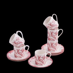 Deluxe Bone China Condensed <b>Cup</b> Saucer Family Afternoon <b>Tea</b> <b>Cup</b> Turkiye Coffee <b>Set</b> - Product Image 1