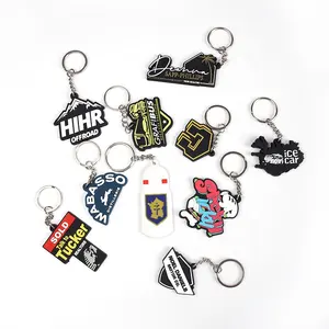 Factory 3d rubber pvc cartoon character puffy keychain