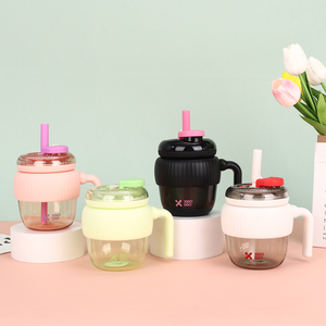 Haute apparence nuage Portable refroidissement double boisson café paille tasse à eau en acier inoxydable tasse poignée bouteille d'eau - Product Image 3