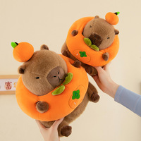 Peluche géante personnalisée Capybara Capibala Persimmon, jouet en peluche doux avec rembourrage en coton PP, fourrure longue, vente en gros