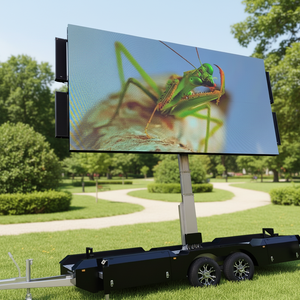 Afficheur LED mobile monté sur véhicule, étanche, 4500 cd/m², haute luminosité, levage, haute résolution, affichage des médias sociaux - Product Image 1
