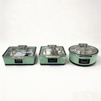 QY Luxe 6L 9L Réchauds de buffet électriques hydrauliques modernes en acier inoxydable, ensemble de traiteur pour buffet, usage commercial et hôtelier
