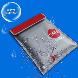 Waterproof & Fireproof A4 Document Holder <b>File</b> Pouch Zipper Safe Storage Bag for Money & Cash Special Purpose Bags & <b>Cases</b> - Product Image 5