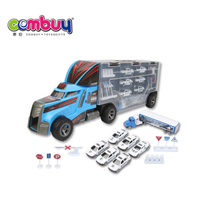 Camión <span class=keywords><strong>de</strong></span> Bomberos <span class=keywords><strong>de</strong></span> Metal <span class=keywords><strong>de</strong></span> Juguete, Modelo Fundido a Presión, con Contenedor <span class=keywords><strong>de</strong></span> Transporte - Product Image 3