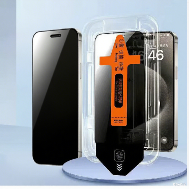 360 Degree Privacy Protector Glass Tempered for iPhone 17 Pro Anti Spy Screen Protector Installation Kit  Mobile Tempered Glass