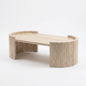 Meubles de style nordique de luxe, décoration intérieure, <span class=keywords><strong>table</strong></span> basse en travertin, <span class=keywords><strong>table</strong></span> à thé en bois, <span class=keywords><strong>table</strong></span> basse en marbre pour le salon - Product Image 5