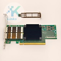 Carte d'interface réseau Ethernet filaire double port QSFP56 PCIe 4.0x16 100GbE Mellanox CX-6 MCX653106A-ECAT pour serveur (en stock)