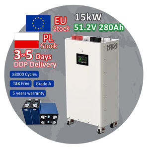 <span class=keywords><strong>PL</strong></span> Stock 15Kwh 51.2V 280AH 磷酸铁锂电池 立式 米色 4.3 英寸液晶显示屏 JK V19 BMS 带蓝牙 适合家庭使用 - Product Image 1