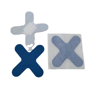 Bande adhésive élastique détectable par les détecteurs de métaux, fabriquée en usine, pour la fixation des genoux et des coudes, avec un grand arrêt élastique en forme de X - Product Image 5