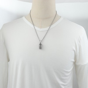 Colgante de loto de acero inoxidable yunnique con mantra Shurangama para hombre, collar retro, regalo, joyería - Product Image 4