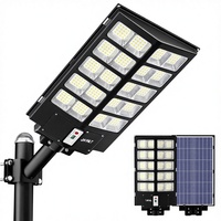 Lampadaires solaires LED tout-en-un 520000LM 6500K IP67 Étanche Détecteur de mouvement Télécommande Crépuscule Aube