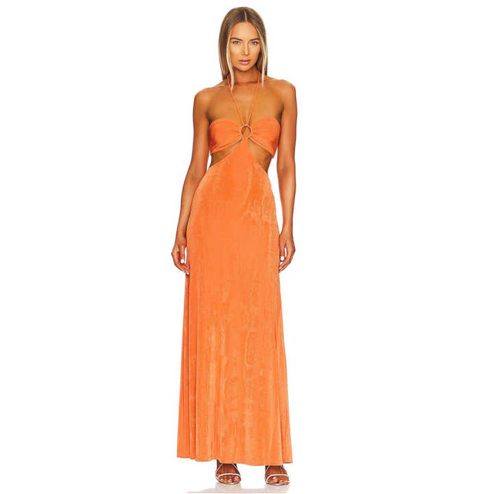 Dresses Backless Black Fitted Vacation Print Summer