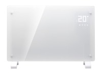 Chauffage à convection à panneau de verre avec thermostat réglable, protection contre la surchauffe et la basse température, contrôlé par application