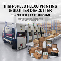 Machine automatique de fabrication de boîtes en carton ondulé, imprimante flexographique, découpeuse et rainureuse avec système de lavage d'encre automatique pour une efficacité accrue
