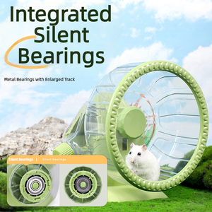 Roue de course pour <span class=keywords><strong>hamster</strong></span> - Balle de course ultra-silencieuse 4-en-1 avec roues roulantes, jouet décoratif pour l'alimentation et la cachette - Product Image 4