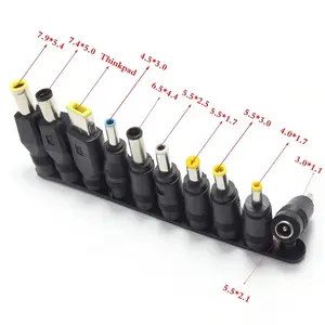 Hot 10Pcs/set Universal for Notebook Laptop DC Power Charger Supply Adapter Tips Connector Jack to Plug Charging