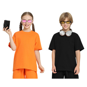 Nouveau style tendance T-shirt pour enfants 100% coton à manches courtes surdimensionné imprimé avec logo personnalisé - à la mode - Product Image 3