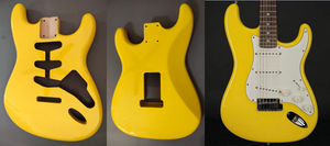 Holesale-Aliso de alta calidad de color opcional, 2 piezas y 3 piezas de pintura sin pintura, cuerpo de guitarra eléctrica para kit personalizado - Product Image 3
