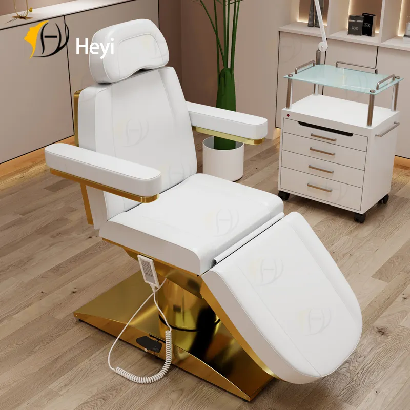 Billige Schönheits salon Gesichts Aqua Wimpern Liegestuhl 3 Motoren Thai Spa tragbare elektrische Massage Bett Tisch