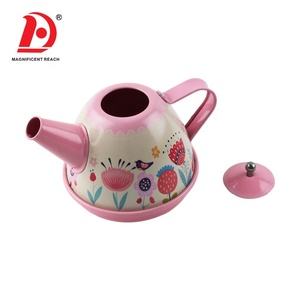Baby Girl Pink Water Kettle Super Luxury Mini Metalware China Complete Kitchen Table Play <strong>Set</strong> Educational Tin <strong>Tea</strong> Toy <strong>for</strong> <strong>Kids</strong> - Product Image 2