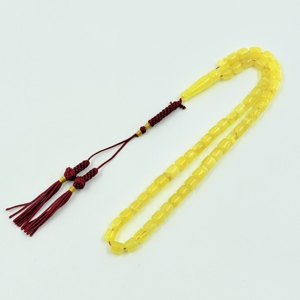 Rosario de Ámbar Natural de 8mm, 51 Piezas, Rosario Religioso Tashiha, Cuentas para Rezar Musulmanas, Regalos Islámicos, Pulseras de Cuentas de Cera de Abeja - Product Image 6