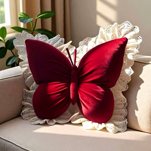 M 50*40cm Novelty Butterfly <b>Throw</b> <b>Pillow</b> Waist Back Support Cushion for Office Sofa Bedroom Creative Home Decoration - Product Image 1