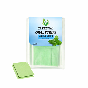 Tiras orales de cafeína ODM de venta caliente, sabor menta, suplemento dietético que aumenta la energía y promueve la fuerza muscular - Product Image 1