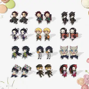 100 Stile Kamado Nezuko Dämonen töter Kimetsu no Yaiba Niedliche Acryl Anime Ohr stecker Frauen Modeschmuck Ohrringe