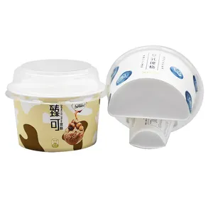 7Oz PP Dùng Một Lần Nhựa Rõ Ràng Hai 2 Ngăn Thực Phẩm Cup