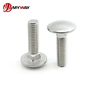 Lớp 5 8 din603 vận chuyển bu lông Đen Thép không gỉ M12 vòng đầu vuông cổ huấn luyện viên ANSI/ASME b18.5 vận chuyển bu lông và đai ốc