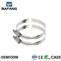 Collier de serrage réglable en acier inoxydable poli pour tuyau d'eau et tuyau de gaz, modèle personnalisé
