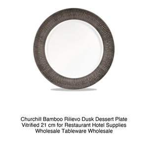 Plato de Postre Bamboo Relief Dusk de 21 cm, Churchill Vitrificado -12- Dubalp81 - Product Image 2